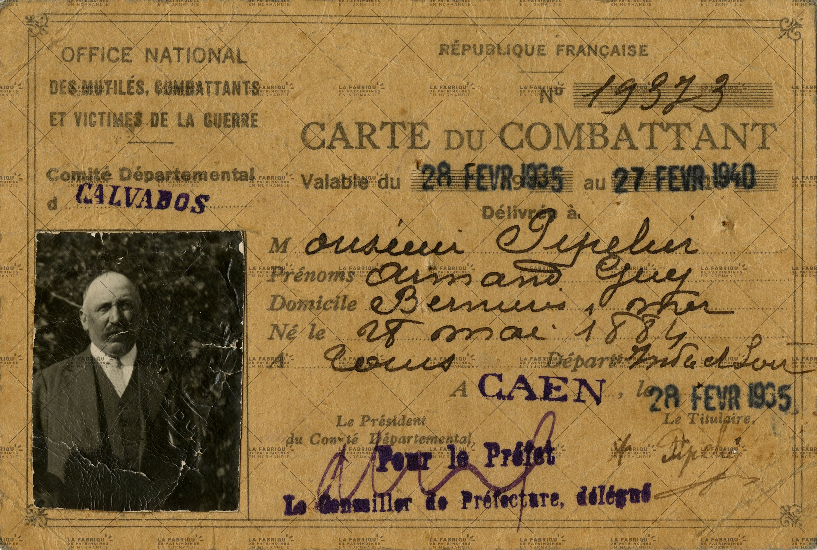 Carte du combattant Mémoire normande, les collections filmiques et photographiques de Normandie Carte du combattant Mémoire normande, les collections filmiques et photographiques de Normandie