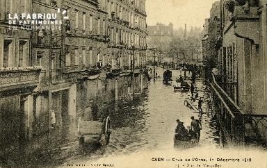 Caen, crue de l'Orne - 1er Décembre 1910