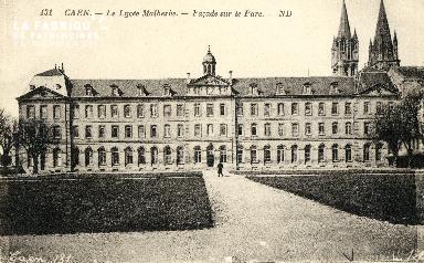 Caen, lycée Malherbe (façade sur le parc)