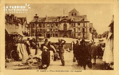 Caen, place Saint-Sauveur, le marché