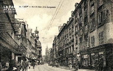 Caen, rue Saint-Jean et le Campanile