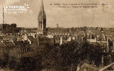 cl 01 020 Caen vue panoramique sur St -pierre et le vieux St sépulcre