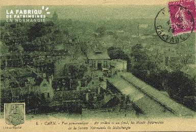 cl 01 035 Caen- au milieu et au fond, les hauts fourneauxde la socièté