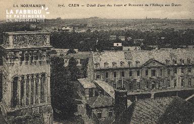 cl 01 066 Caen détail des tours et panorama de l'abbaye aux dames