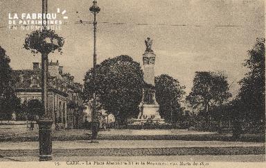 cl 01 197 Caen- place Alexandre III et le monument aux morts de 1870