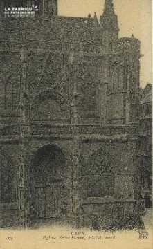 Cl 04 044 Caen- l'église St-Pierre, portail nord