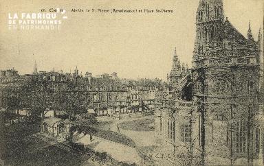 Cl 04 066 Caen- Abside de St-Pierre (renaissance) et Place St-Pierre