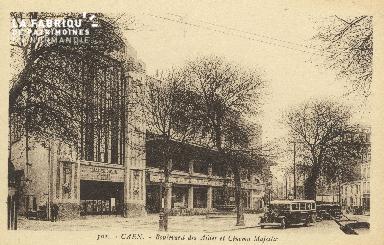 Cl 04 118 Caen- Boulevard des Alliès et cinéma Majestic
