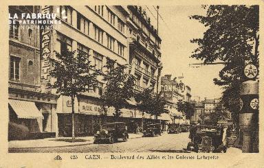 Cl 04 138 Caen- Boulevard des Alliès et les Galerie Lafayette