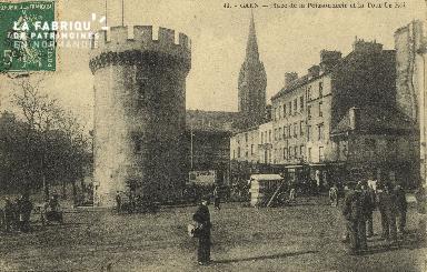 Cl 04 149 Caen- Place de la poissonnerie et La tour Leroy