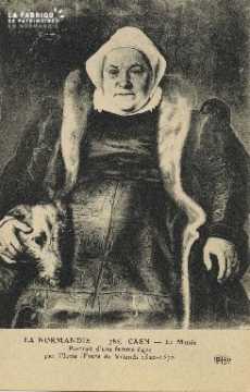 Cl 05 080 Caen- Le Musée- Portrait d'une femme âgée par Floris (Frens