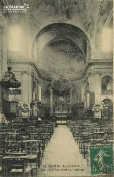Cl 05 185 Caen- Interieur de l'église Notre-Dame