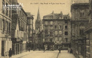 Cl 05 214 Caen- Rue Froide et Eglise St-Sauveur