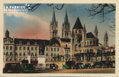 Cl 06 244 Caen-Le lycée Malherbe et l'abside St Etienne (Abbaye aux ho
