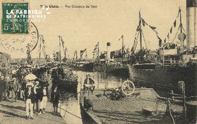 Cl 07 089 Caen - Vue générale du  port
