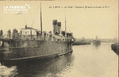 Cl 07 098 Caen - Le Port - Paquebots Anglais Arrivant au port