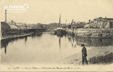 Cl 07 147 Caen - Vue sue l'Orne- Débarcadère du bateau du Havre