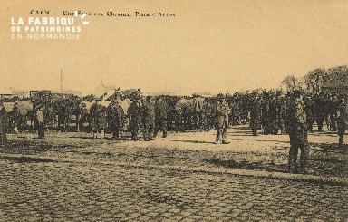 Cl 07 227 Caen - Une foire aux chevaux, Place d'Armes