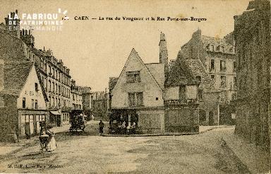 Cl 08 018 Caen rue du Vaugueux et rue Porte-aux -Bergers