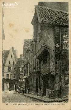 Cl 08 021 Caen rue Porte-au-Berger et rue du Ham