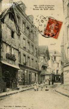 Cl 08 022 Caen rue Porte-au-Berger Maison du XIIIè s.