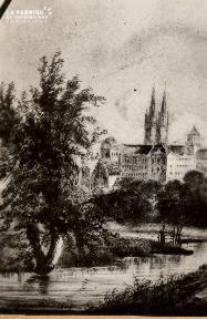 Abbaye aux Hommes, vu du stade - Le Nourrichel - 1845
