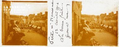 B001 Fête à Harcourt, grande rue, 12 août 1906