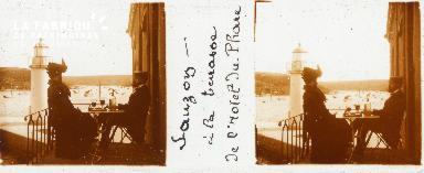 B001 Sauzon, à la terrasse de l'Hotel du Phare
