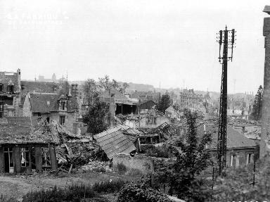 Caen, après les bombardements