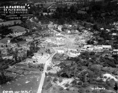 Vue aérienne des ruines de Saint-Jean-des-Baisants