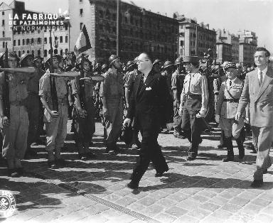 Le 29 août 1944, défilé militaire à Marseille.