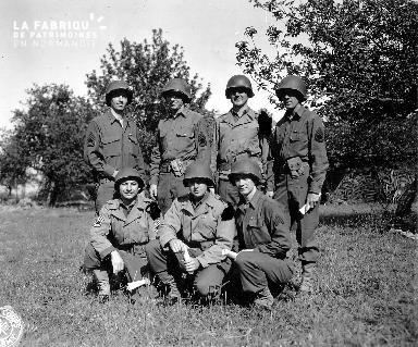 Portrait de groupe de soldats américains