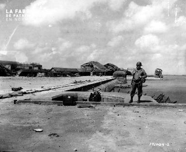 Hangars détruits (base aéronavale de Chantereyne) à Cherbourg