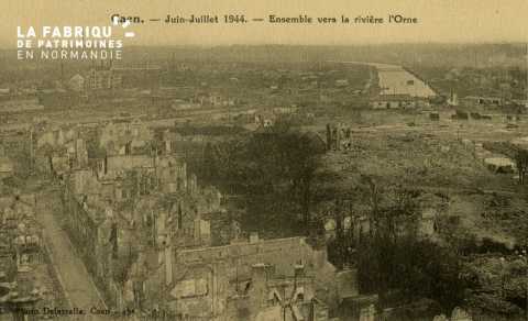 Caen Juin,Juillet 1944- Ensemble sur la rivière l'Orne
