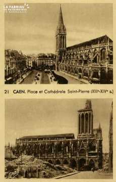 Caen -Place et Cathédrale St-Pierre
