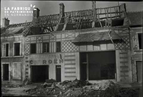 Garage Citröen détruit à Falaise