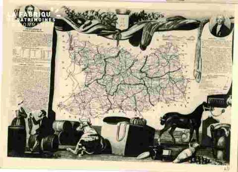 Carte du Calvados sous Louis-Philippe