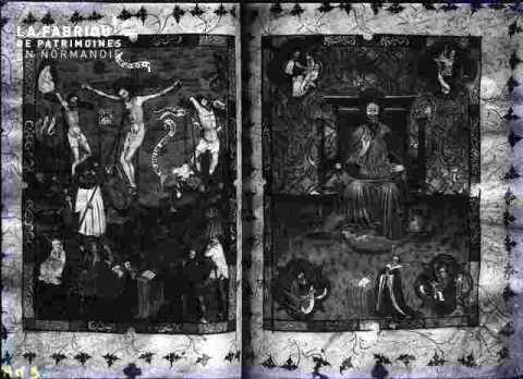 2 vitraux, jésus, Saint Pierre ?