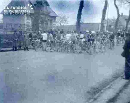 Course cycliste.prêt à partir