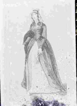 Charlotte Corday-Portrait, en robe