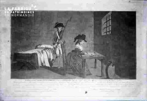 Charlotte Corday- écrivant dans sa cellule