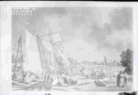 Le port-bateaux & ville en fond