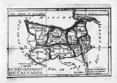 Carte du Calvados