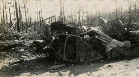 Août 1944, Paysage dévasté par les combats