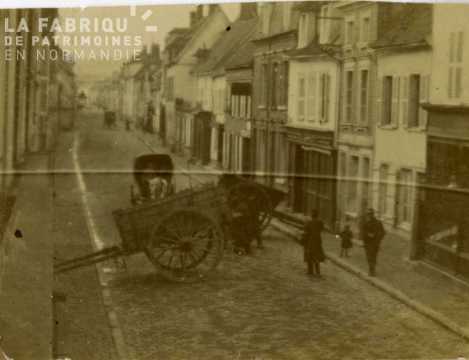 Mars 1915 - Barrage de la route de Rouen à Saint-Just-des-Marais (60) près de Beauvais - évacué avant la venue des Allemands - retraite de la Marne