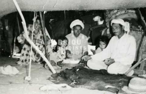 Famille nomade en Algérie
